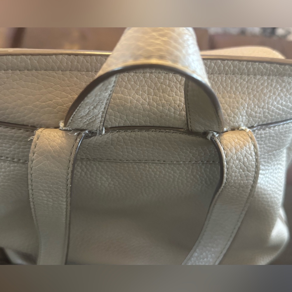 MARC JACOBS pebble leather taupe grey backpack purse gold hardware small medium - Picture 11 of 14